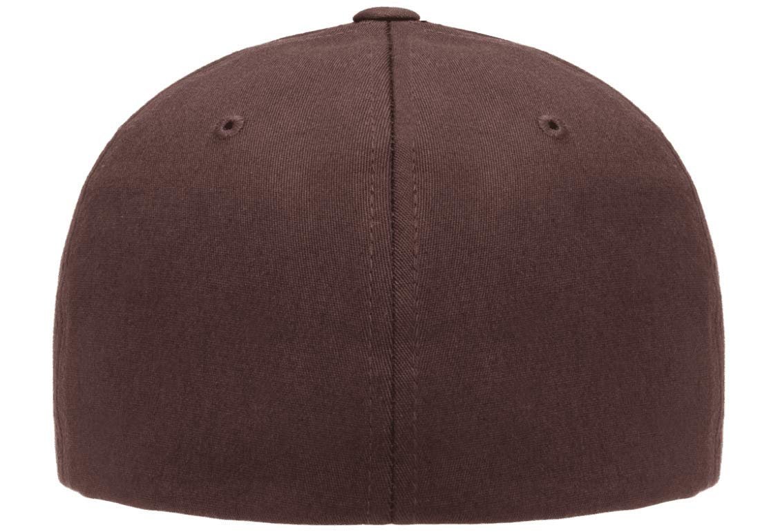 Flexfit Premium Flatbill Cap – Fitted 6210 - Small/Medium (Brown)