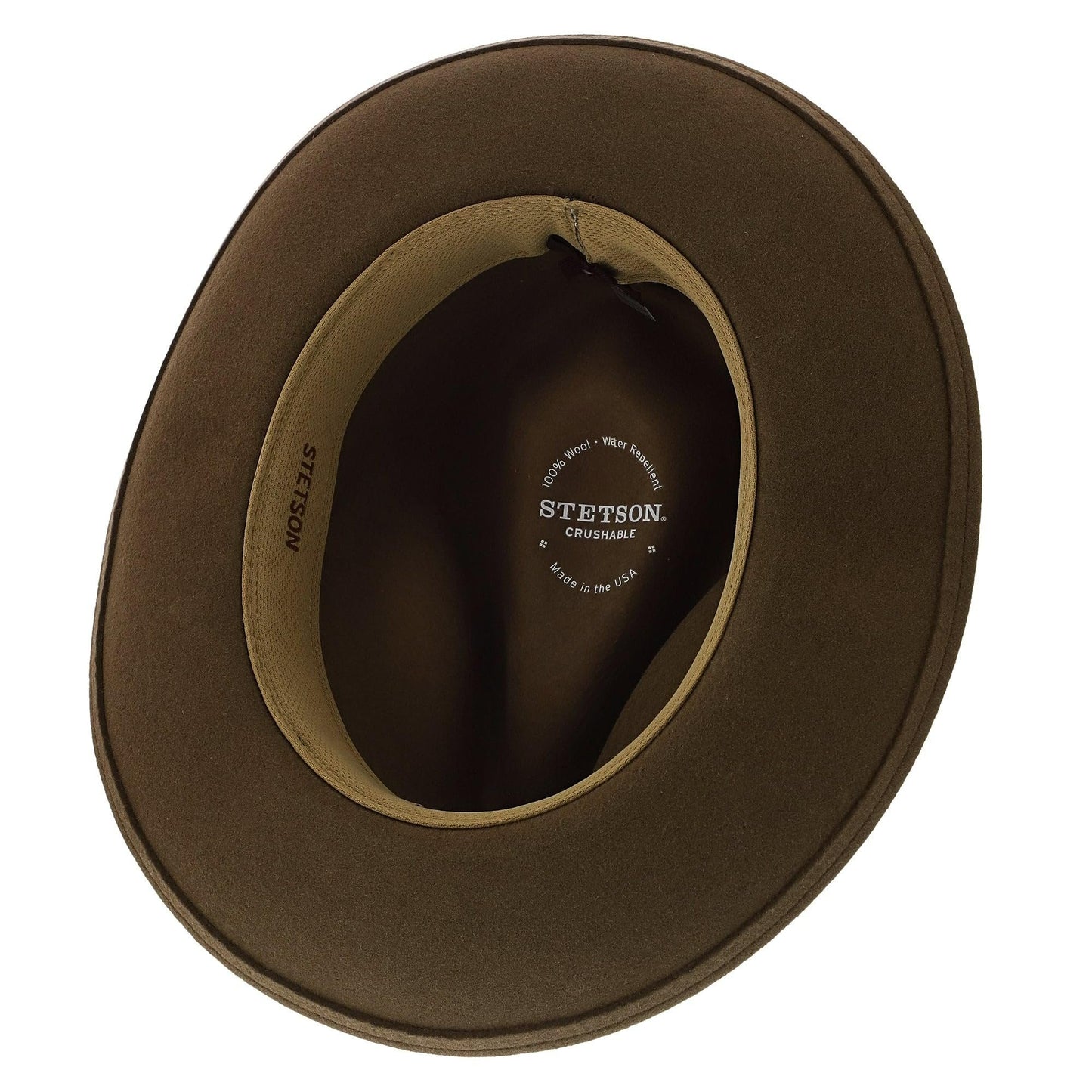 Stetson Men's Gurnee Crushable Soft Wool Felt Fedora Hat | Can Be Packed in a Travel Bag | Grosgrain Ribbon Hatband