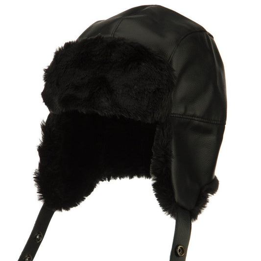 Broner Mens Vinyl Trooper Aviator Cap Hat