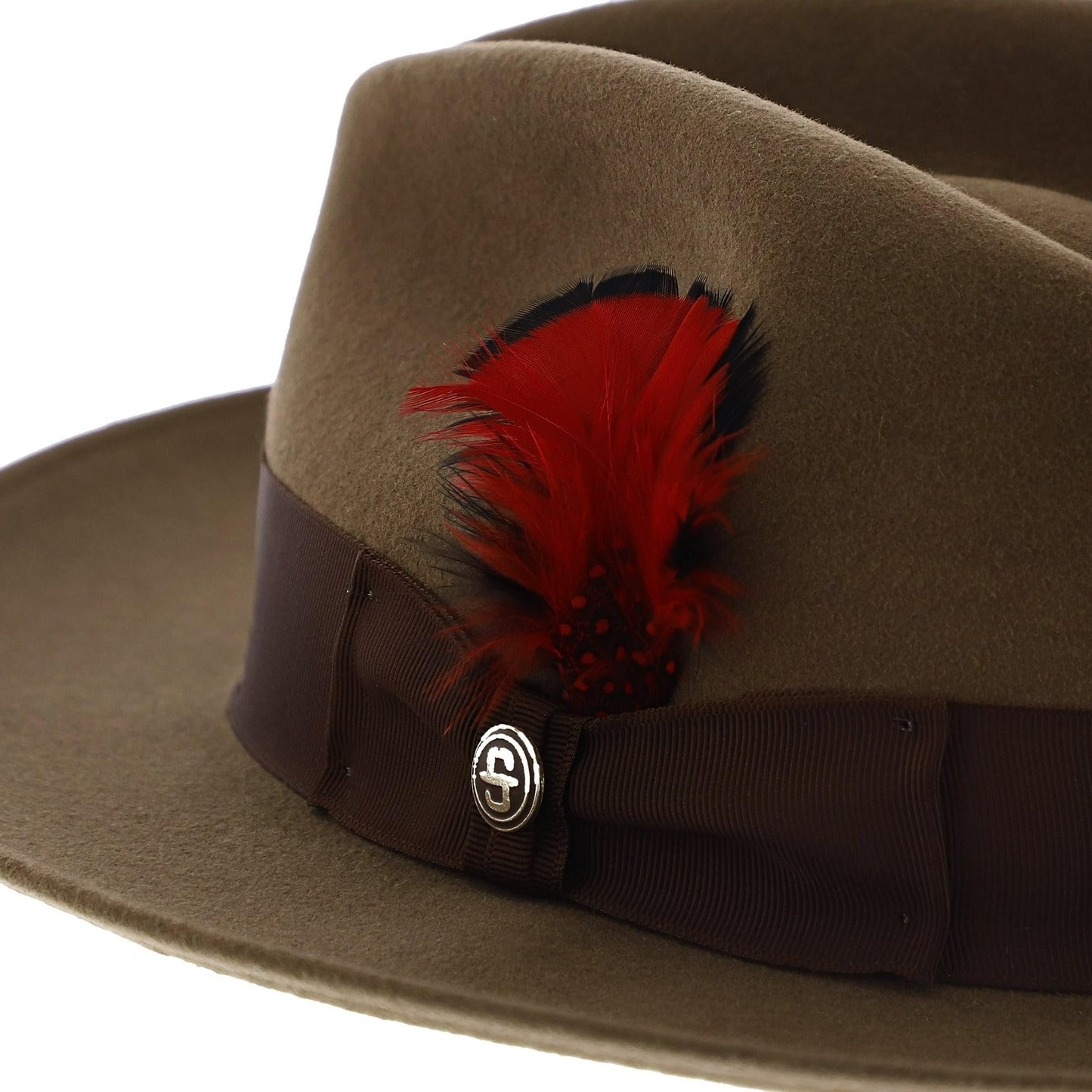 Stetson Men's Gurnee Crushable Soft Wool Felt Fedora Hat | Can Be Packed in a Travel Bag | Grosgrain Ribbon Hatband