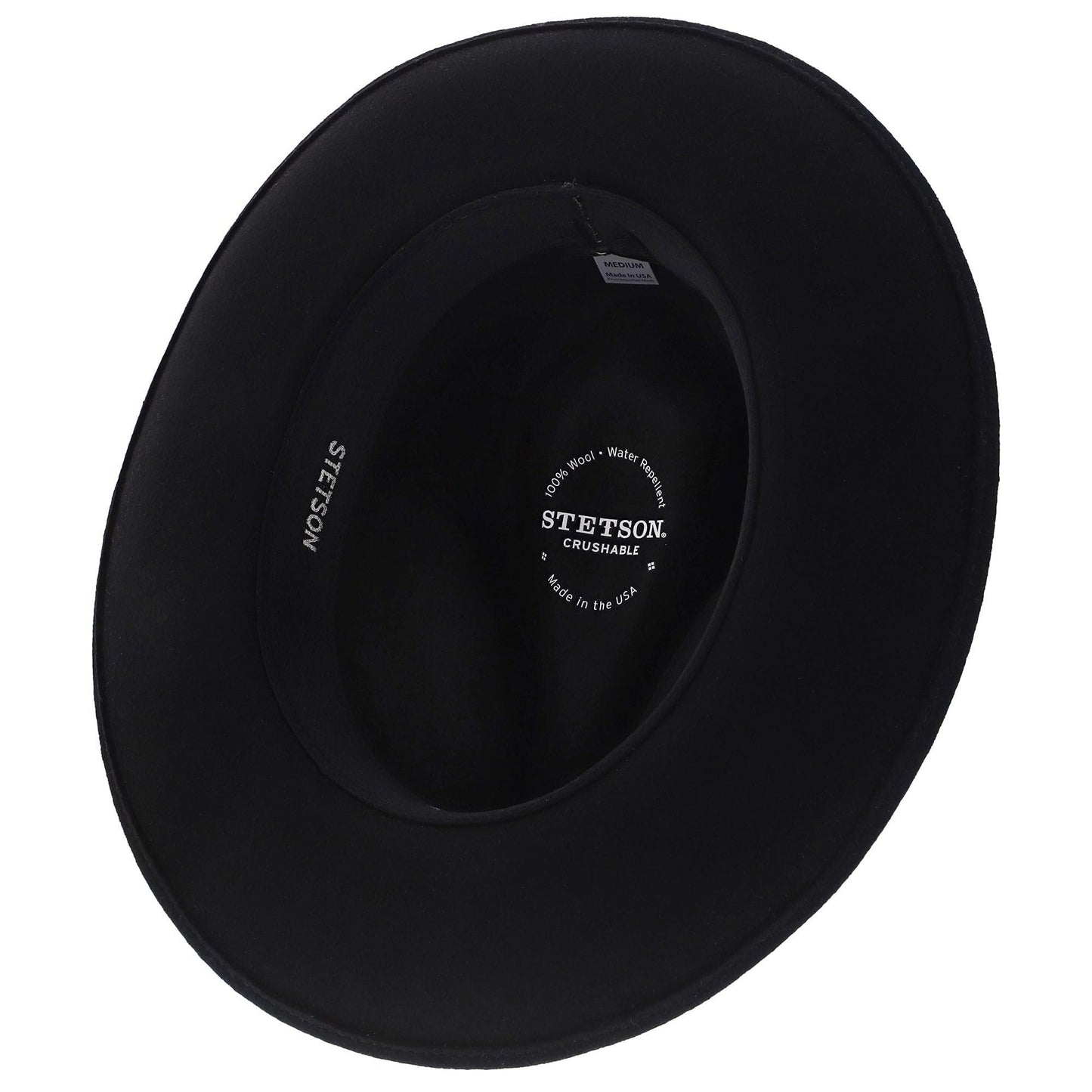 Stetson Men's Gurnee Crushable Soft Wool Felt Fedora Hat | Can Be Packed in a Travel Bag | Grosgrain Ribbon Hatband