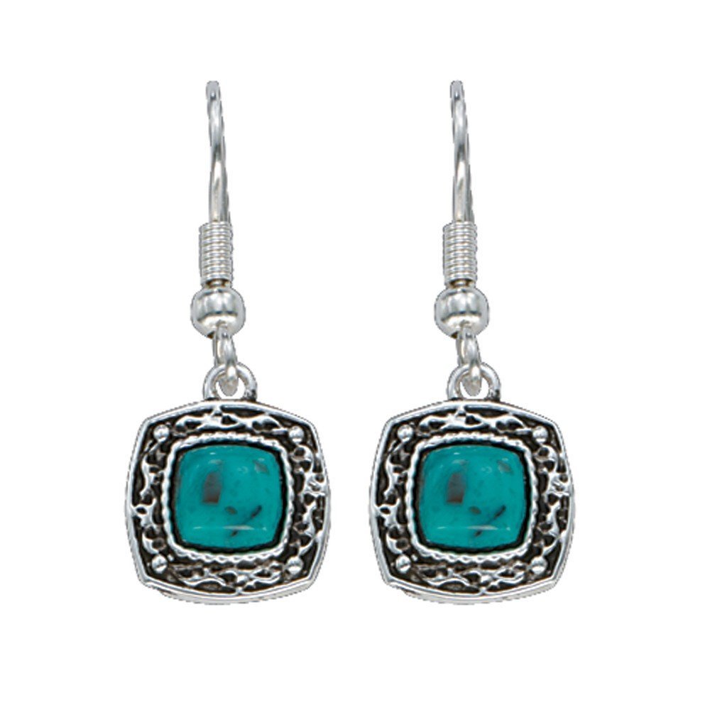 Montana Silversmiths Women's Turquoise Earth Drop Earrings Silver One Size
