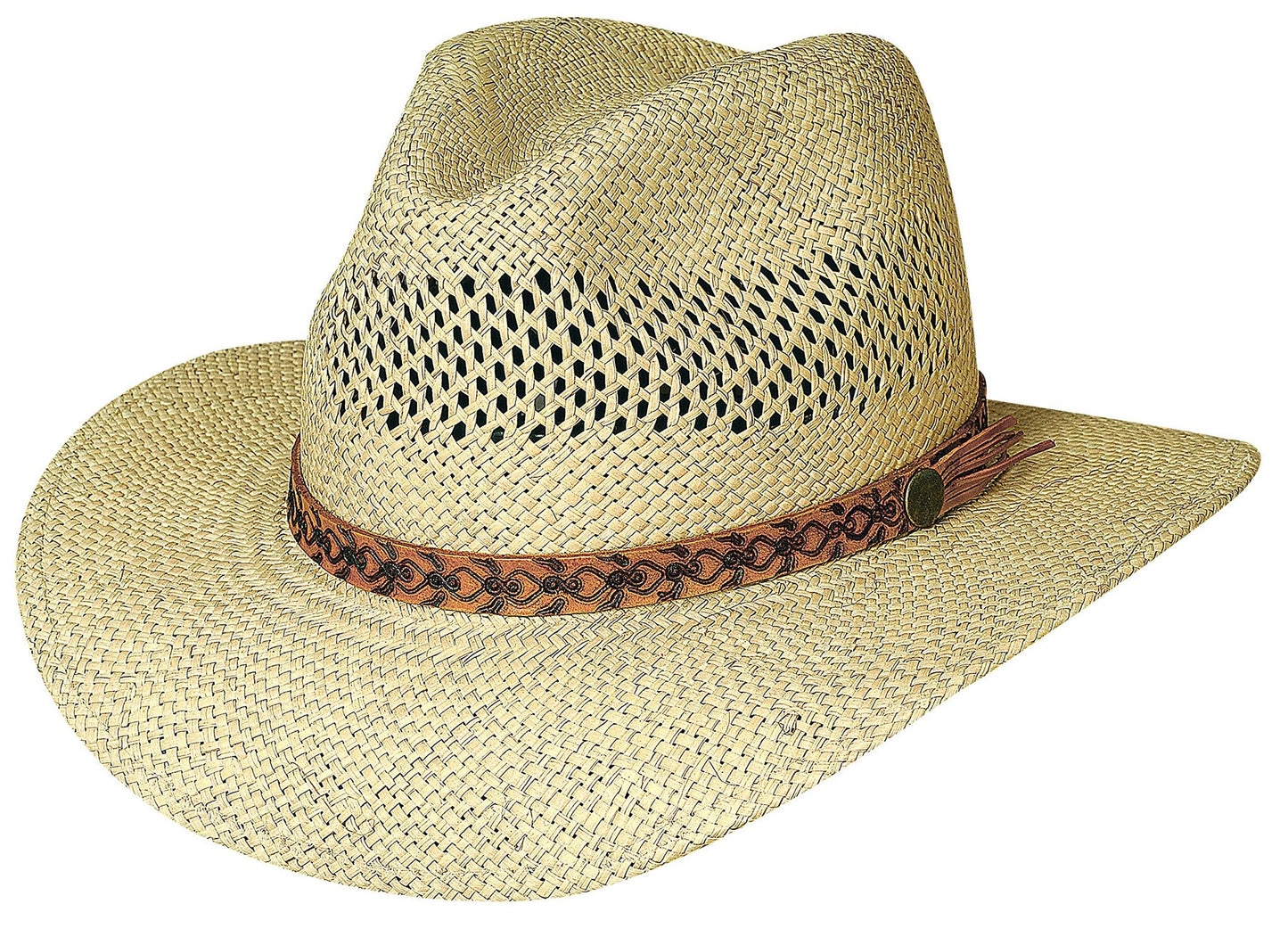 Bullhide "Tropical Breeze" Panama Straw Vented Aussie Hat