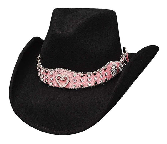 Bullhide Hats 0648Bl Lil' Pardner Collection Kissmate Black Cowboy Youth Hat