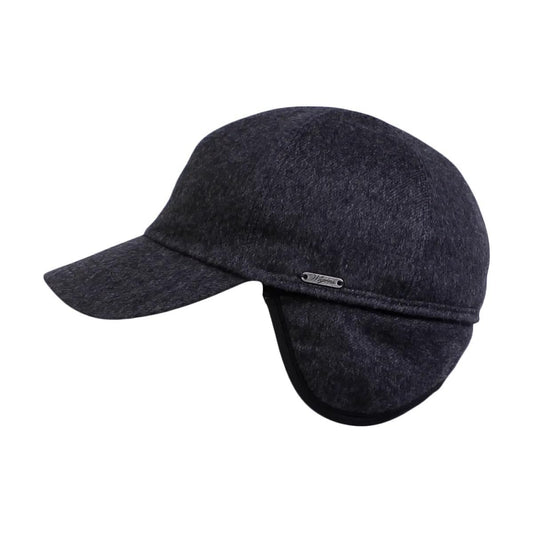 Wigens Kent 100% Cashmere Baseball Cap with Earflaps