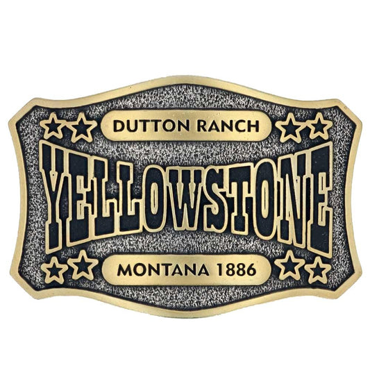 Montana Silversmiths Officially Licensed Yellowstone Attitude Belt Buckle (A911YEL)