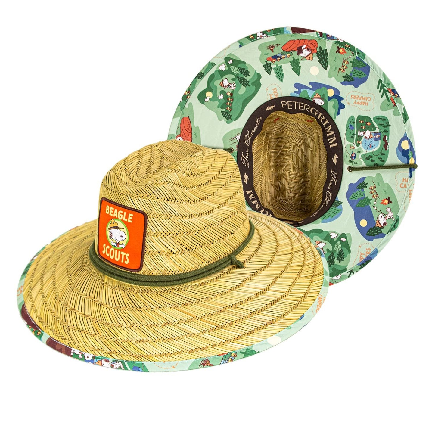 Peter Grimm Peanuts Cartoon Collection, Lifeguard Sun Protetction Straw Sun Hats