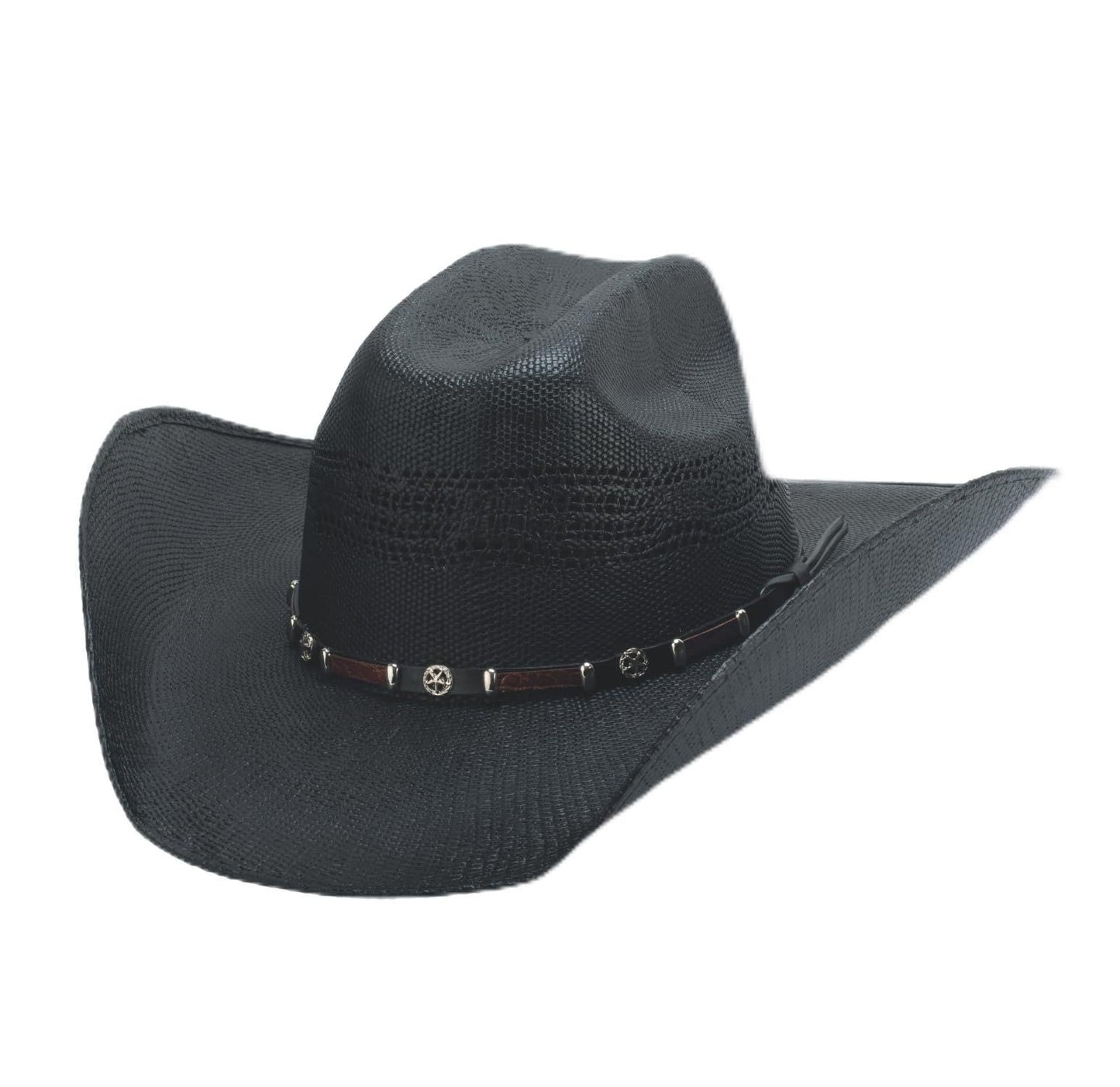Bullhide Rodeo Round Up Straw Collection Go Round 20X Cowboy Hat in Size 6 7/8 Black