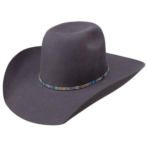 RESISTOL Men's 6X Hooey Silver Smoke Wool Felt Western Hat