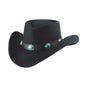 Bullhide Fashion Felt Collection Klamath Cowboy Black Hat in Size Large