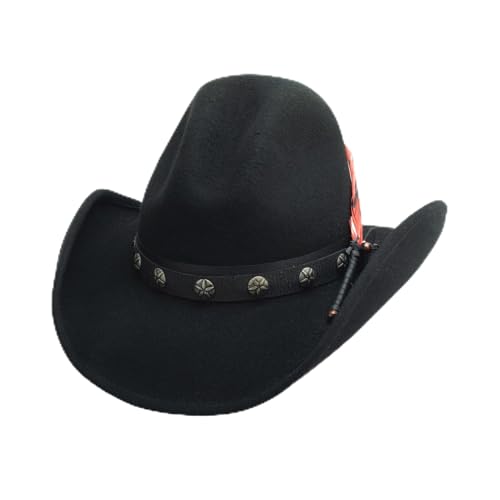 Bullhide Fashion Felt Collection Burn The Breeze Cowboy Hat in Size Small Black