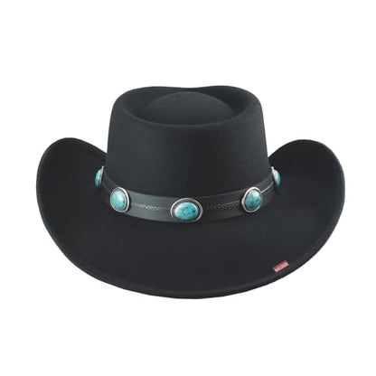 Bullhide Fashion Felt Collection Klamath Cowboy Black Hat in Size Small