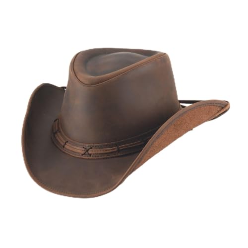 Bullhide Leather Casual Leather Horsham Cowboy Hat in Size Large Brown