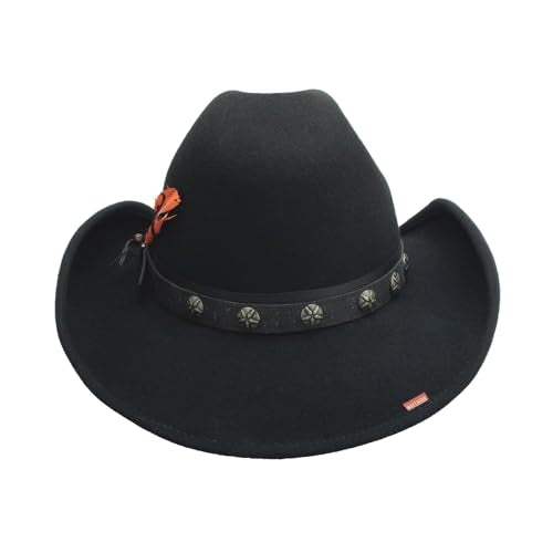 Bullhide Fashion Felt Collection Burn The Breeze Cowboy Hat in Size Small Black