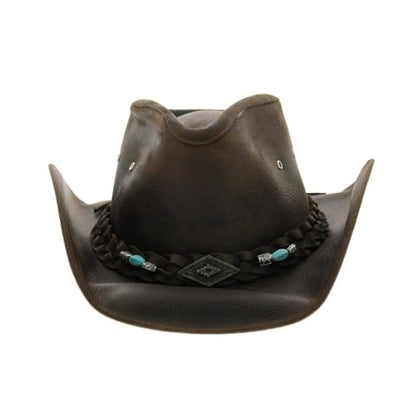 Bullhide Montecarlo Hats ROYSTON Top Grain Leather Western Cowboy Hat