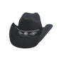 Generic Bullhide Fashion Felt Collection Jolene Cowboy Black Hat in Size Medium