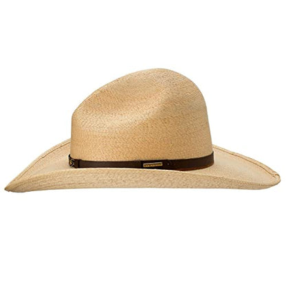 Stetson Calhoun Men's Palm Leaf Straw Cowboy Hat Gus Crown