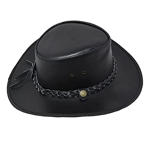 BULLHIDE Brittoli Collection Men's Cessnock Genuine Leather Western Cowboy Hat with 3" Brim