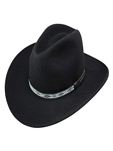 Stetson Men's Granger Crushable Wool Leather Hatband Western Cowboy Hat - Black