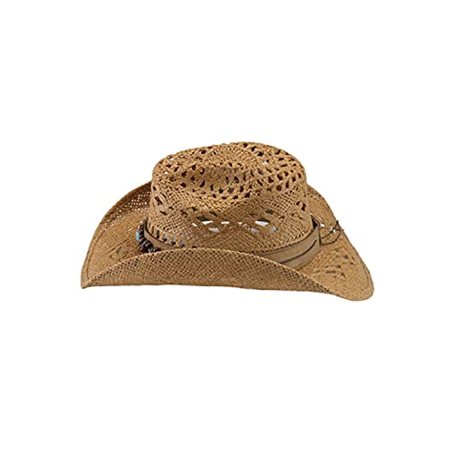 BULLHIDE Straw Collection Women's Bean Me Up Toyo Straw Western Cowboy Hat with 3 3/4" Brim