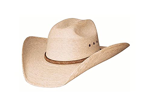 BULLHIDE Straw Collection Men's Jason 10x Palm Leaf Straw Western Cowboy Hat with 4" Brim