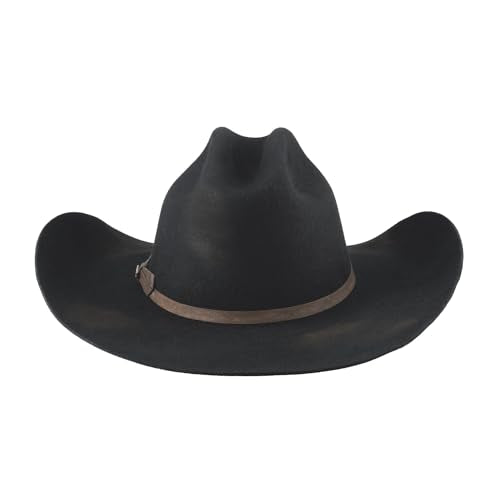 Bullhide Rodeo Round Up Felt Collection Kayce 4X Cowboy Black Hat in Size 7 1/4