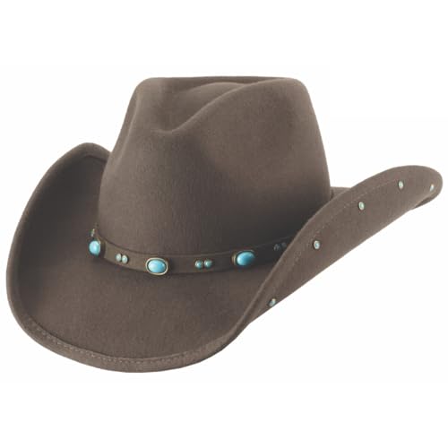 Bullhide Kids' Omaha Wool Felt Cowboy Hat Chocolate Medium