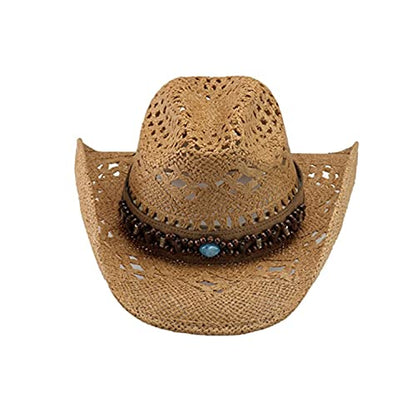 BULLHIDE Straw Collection Women's Bean Me Up Toyo Straw Western Cowboy Hat with 3 3/4" Brim