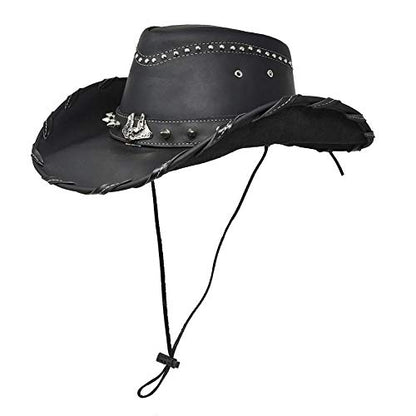 Bullhide Men's Iron Road Leather Hat - 4022Bl