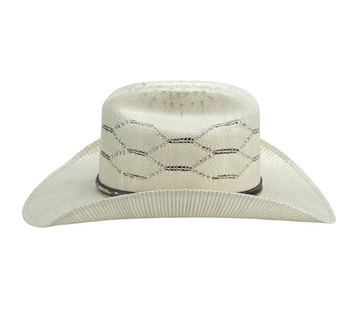 Bullhide Rodeo Round Up Straw Collection King Cobra 20X Cowboy Hat in Size 6 7/8 Natural