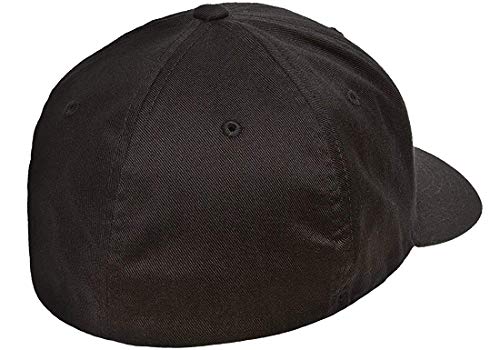 Flexfit Unisex Wooly Combed Twill Cap - 6277 (Black, Adult XXL (7 3/8"- 8"))