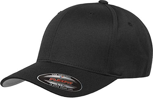 Flexfit Men's Athletic Baseball Fitted Cap Black XL-XX-Large