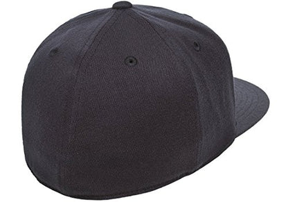 Flexfit Original Blank Flatbill Premium Fitted 210 Hat Cap Flex Fit Flat Bill Small/Medium - Dark Navy