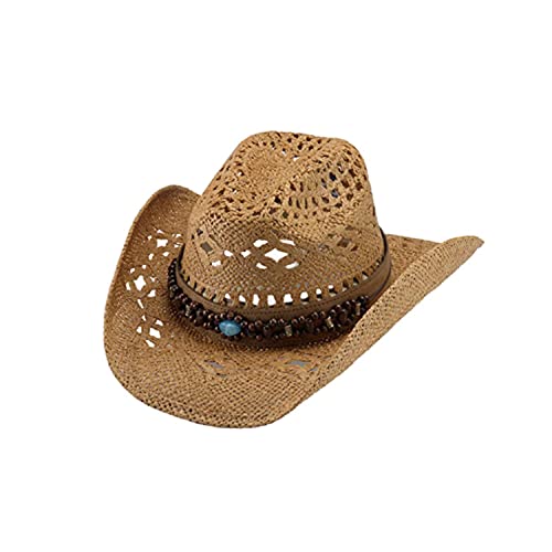 BULLHIDE Straw Collection Women's Bean Me Up Toyo Straw Western Cowboy Hat with 3 3/4" Brim