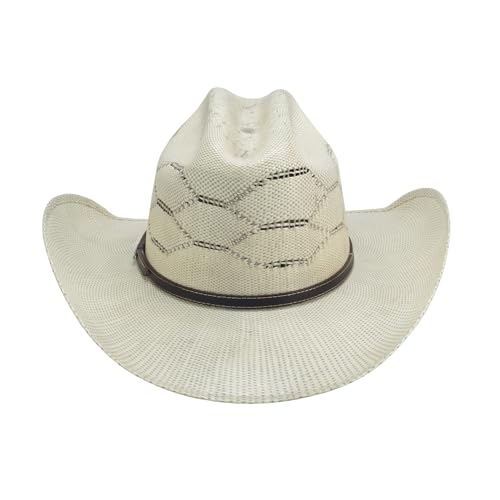 Bullhide Rodeo Round Up Straw Collection King Cobra 20X Cowboy Hat in Size 7 1/8 Natural