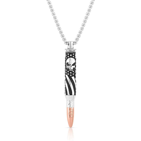 Montana Silversmiths Chris Kyle Officially Licensed Men's Necklace (I'll Cover You Sniper Bullet)