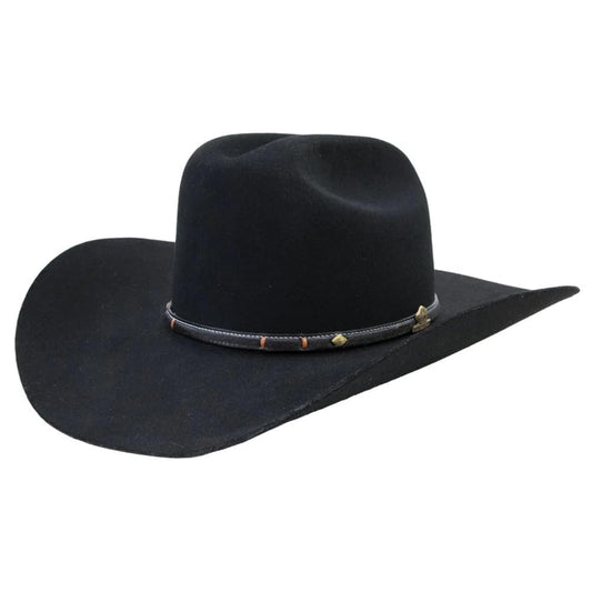 Stetson Men's Powder River 4X Buffalo Felt Cowboy Hat Black