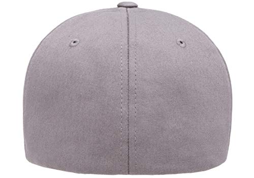 Flexfit Cotton Twill Fitted Cap Grey XXL