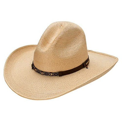 Stetson Calhoun Men's Palm Leaf Straw Cowboy Hat Gus Crown