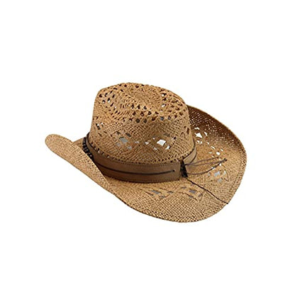 BULLHIDE Straw Collection Women's Bean Me Up Toyo Straw Western Cowboy Hat with 3 3/4" Brim