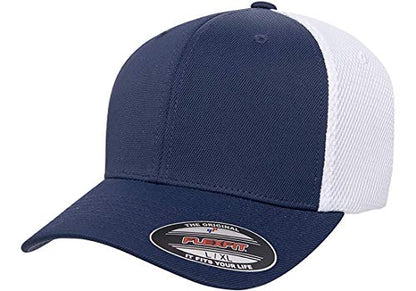 Flexfit Men's Ultrafibre Airmesh Fitted Cap Navy/White