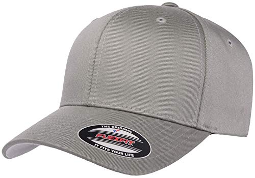 Flexfit Men's Athletic Baseball Fitted Cap, Gray, XXL