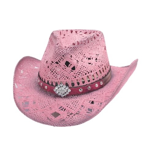 Bullhide Fashion Straw Collection Magnificent Cowboy Pink Hat in Size Large