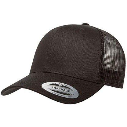 Yupoong 6606 Curved Bill Trucker Mesh Snapback Hat with NoSweat Hat Liner