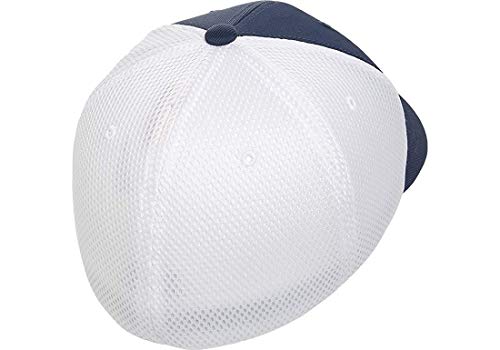 Flexfit Men's Ultrafibre Airmesh Fitted Cap Navy/White