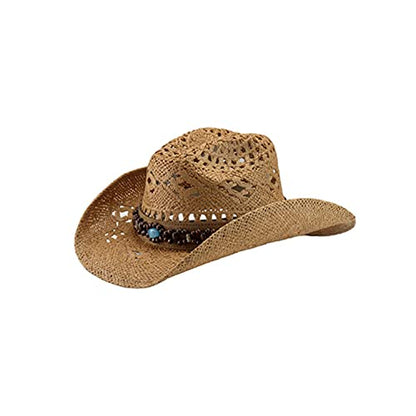 BULLHIDE Straw Collection Women's Bean Me Up Toyo Straw Western Cowboy Hat with 3 3/4" Brim