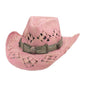 Bullhide Fashion Straw Collection Golden Girl Cowboy Pink Hat in Size Medium