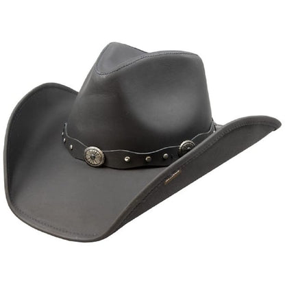 Stetson Men's Cowboy, Black Leather, Small