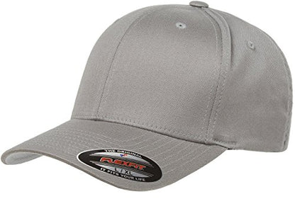 Flexfit Unisex Wooly Combed Twill Cap - 6277, Gray, Adult XXL (7 3/8" - 8")