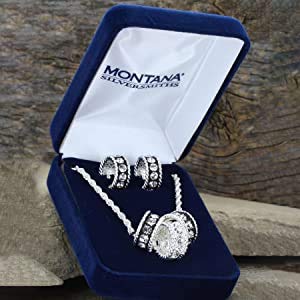 Montana Silversmiths Women's Crystal Western Inspired Jewelry Set (Crystal Shine)